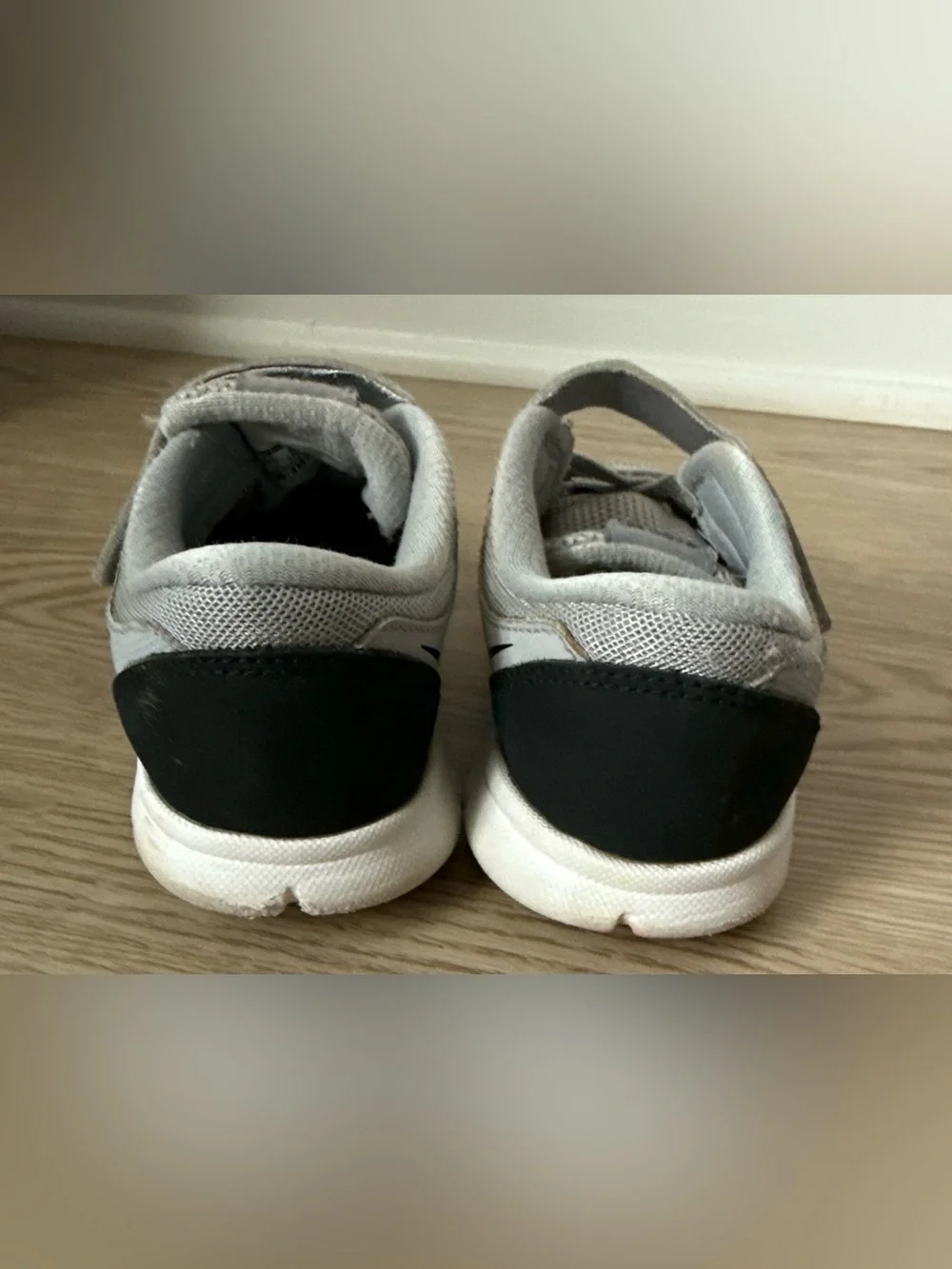 Toddler Boy Gray Nike’s with Straps